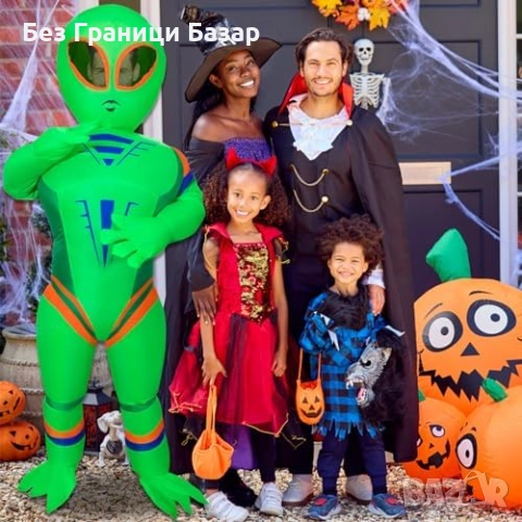 Нов Надуваем костюм извънземно за Хелоуин – за възрастни 160-190 см, снимка 4 - Други - 51493092