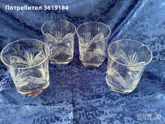 Чешки кристални чаши за уиски, снимка 2 - Сервизи - 42049893