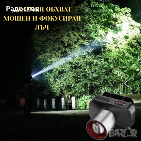Фенер за Глава.Мултифункционален челник! , снимка 2 - Къмпинг осветление - 52145512