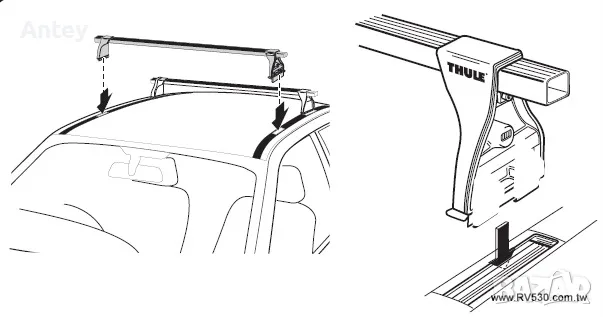 Багажник THULE за Opel ASTRA G и MITSUBISHI Karisma , снимка 11 - Аксесоари и консумативи - 50143249
