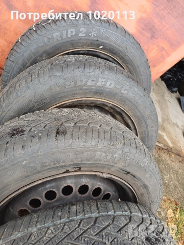 Джанти с гуми 15 зимни за Хонда джаз 2009, снимка 5 - Части - 52198253