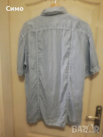 МASON'S - Ленена Мъжка Риза Къс Ръкав, снимка 9 - Ризи - 53201937