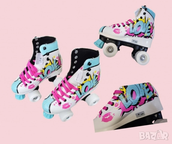 Детски цветни ролкови кънки с LED светлини, снимка 2 - Детски маратонки - 51980986