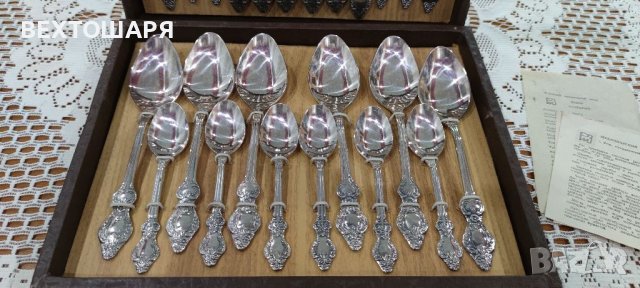 Старинни Дълбоко Посребрени Руски Прибори за Хранене , снимка 2 - Антикварни и старинни предмети - 38587968