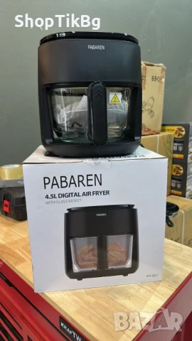PABAREN 4.5L 1500W  Дигитален екран модел от 2025 360 градуса видимост на храната, снимка 2 - Уреди за готвене на пара - 49789507