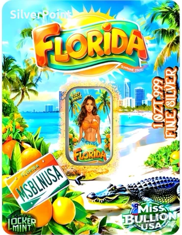 Сребърно кюлче Мис Флорида лимитиран тираж 249 броя 