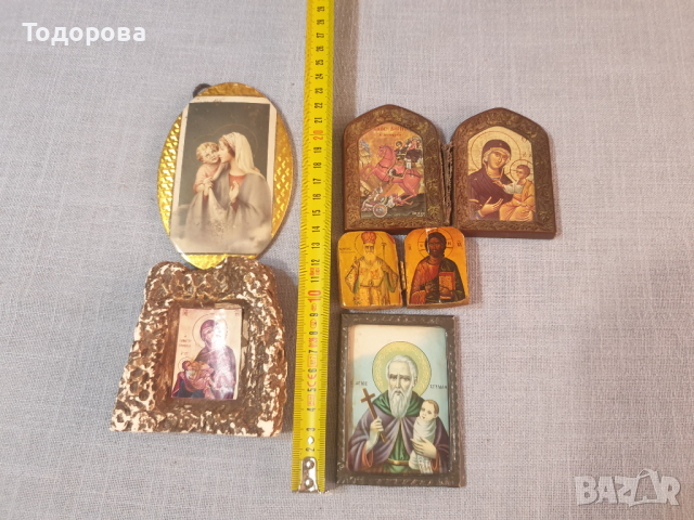 Лот 7- стари домашни икони -  5 броя, снимка 9 - Антикварни и старинни предмети - 44629907