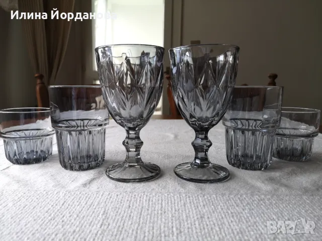 Стъклени чаши - комплект за двама, снимка 6 - Чаши - 49702284
