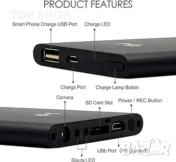 Power Bank с устройство за видеозапис Преносима охранителна камера за дома, снимка 5 - Камери - 48792505