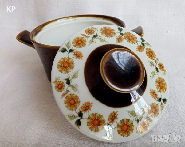 ⚜️ Италиански винтидж керамичен съд с капак ⚜️ , снимка 2 - Антикварни и старинни предмети - 39720728