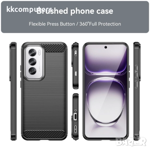 Oppo Reno12 Pro 5G Удароустойчив Carbon Fiber Калъф и Протектор, 19,90 лв, снимка 9 - Калъфи, кейсове - 52674179