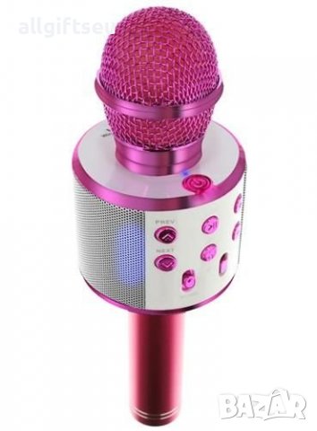 Караоке микрофон с розов високоговорител, снимка 3 - Микрофони - 39059130