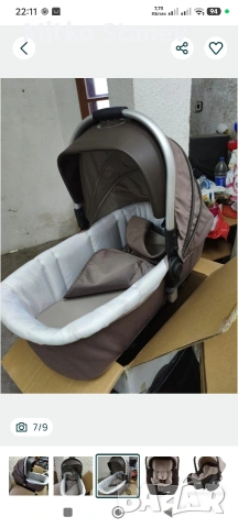 Комбинирана бебешка количка 3 в 1 Chipolino Up&Down, снимка 7 - Детски колички - 54306379