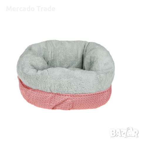 Легло кръгло Mercado Trade, За кучета, С пухкава козина, 50см., Розов