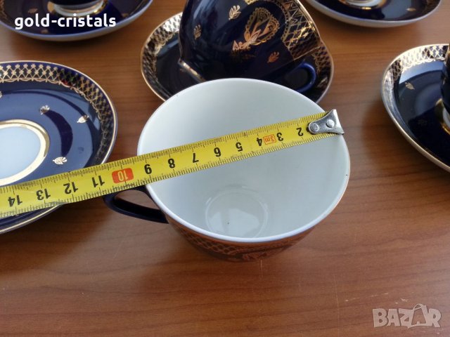 Руски чаши за чай кафе кобалт лфз, снимка 6 - Антикварни и старинни предмети - 33760915