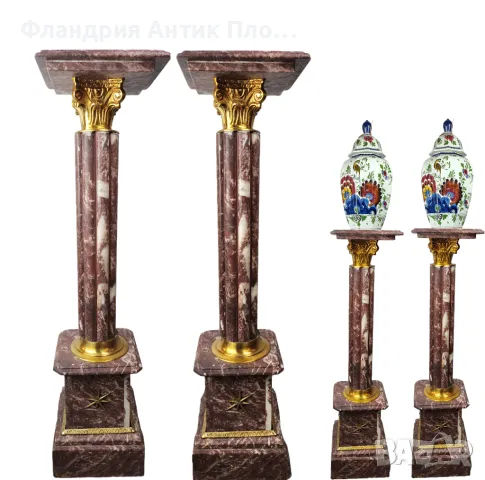 Мраморна колона - постамент /пепел от рози/