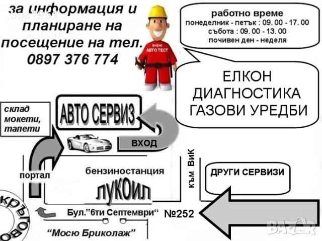 ЕЛКОН, газоанализатор, автодиагностика, снимка 1 - Сервизни услуги - 28411401