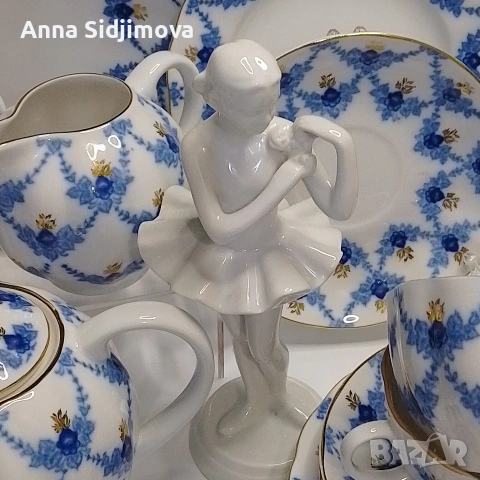 Руски порцелан ЛФЗ сервиз за чай , снимка 2 - Сервизи - 53087326