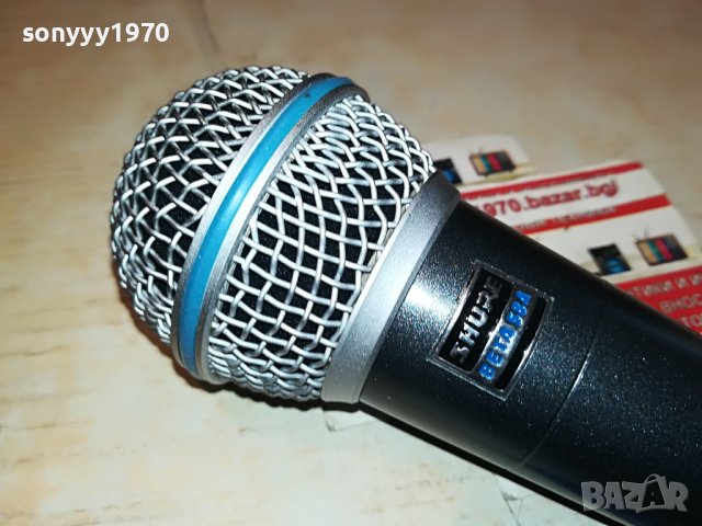 SHURE BETA58A BLUE-ПРОФИ МИКРОФОН БЕЗ БУТОН 3004231849, снимка 2 - Микрофони - 40538574