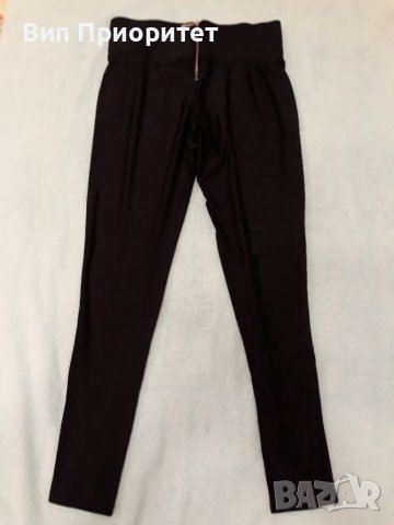 Дълъг марков AMISU черен клин 9/10 , висока талия, с ефектен централен цип, високо еластичен,с ликра