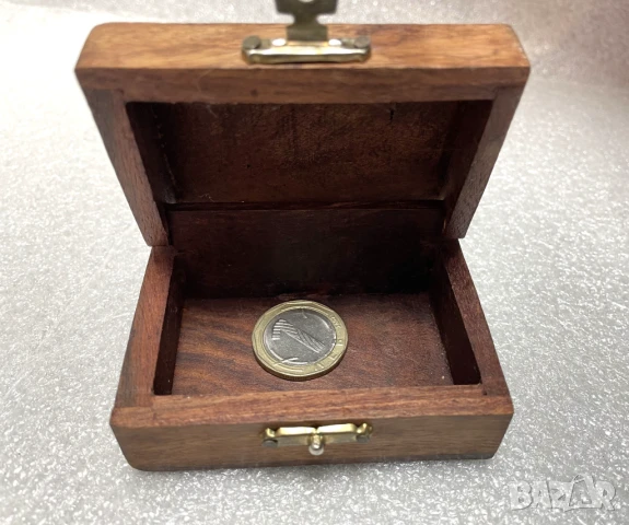 Малка стара Гравирана дървена Кутия за бижута, снимка 12 - Декорация за дома - 51130804