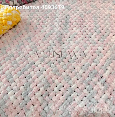 Ръчно плетено меко одеяло, снимка 2 - Други - 50307182