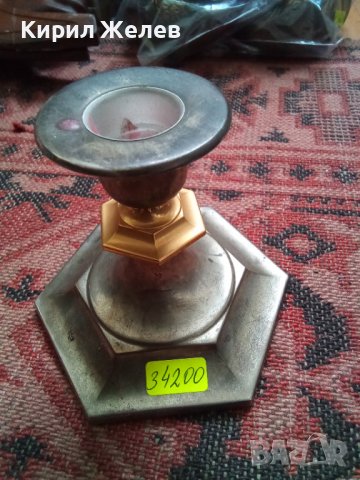 Свещник стар метален 34200, снимка 2 - Колекции - 38955259