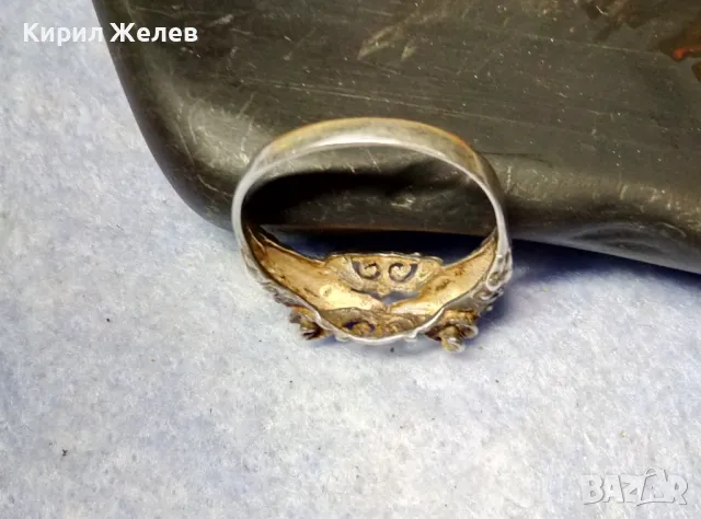 ФИГУРАЛЕН СРЕБЪРЕН ПРЪСТЕН ОВНИ СРЕБРО ВИСОКА ПРОБА РЪЧНА ХУДОЖЕСТВЕНА МАЙСТОРСКА ИЗРАБОТКА 47938, снимка 5 - Антикварни и старинни предмети - 49351728