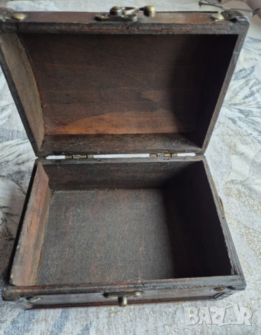 Старо английско дървено сандъче, снимка 6 - Антикварни и старинни предмети - 53943857