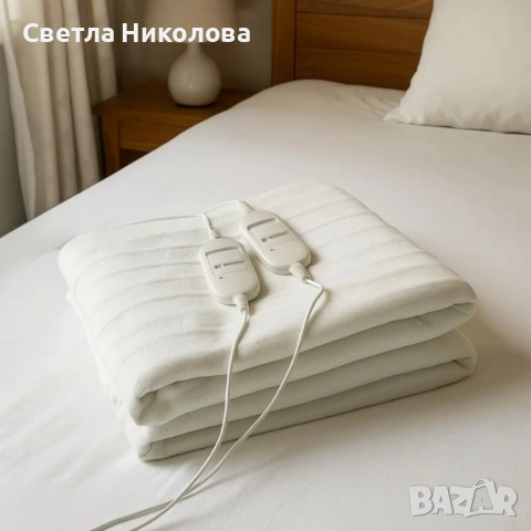 Електрическо двойно одеяло Rosberg RS8510AD – 160×140 см, 2×60W, LED индикатор