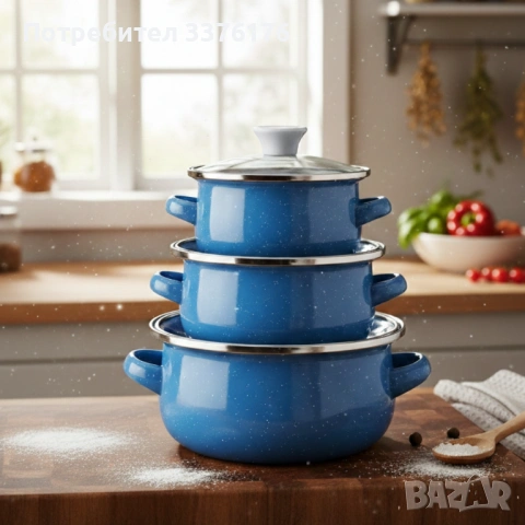 Комплект тенджери , снимка 3 - Съдове за готвене - 53309420