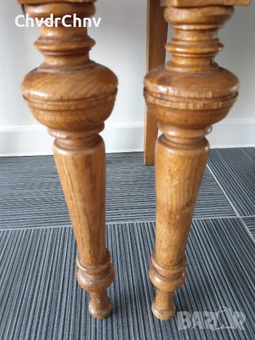 100см дърворезба/2бр чифт стари ретро дървени столове с релефни седалки, снимка 8 - Столове - 50727480
