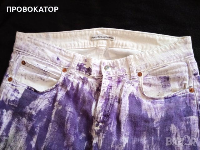 НОВИ ART Hand Made ръчно рисувани дънки на марката DRYKORN, снимка 2 - Дънки - 42143583