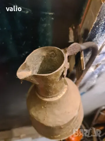 Стара бакърена кана, снимка 3 - Антикварни и старинни предмети - 50029797