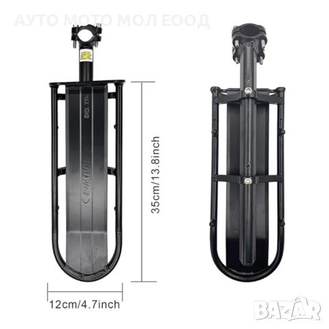 Алуминиев багажник за Велосипед/Колело до 10кг., снимка 6 - Аксесоари за велосипеди - 50966387