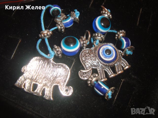 ФЪН ШУЙ ПОСРЕБРЕНИ СЛОНЧЕТА с ЦВЕТНО СТЪКЛО ВИСУЛКИ за КЪСМЕТ ЛОТ 5 БРОЯ 104 №, снимка 5 - Други - 30410826