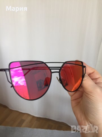 НОВИ Дамски Слунчеви Очила Модерни Огледални Черни Червени Розови Лилави Оранжеви, снимка 9 - Слънчеви и диоптрични очила - 44447899