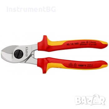 Ножици за кабели изолирани с многокомпонентни ръкохватки KNIPEX 95 16 165 SB / 165 mm  / VDE 1000V , снимка 5 - Клещи - 44806653