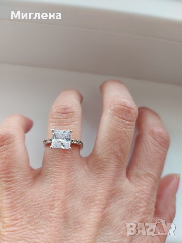 Сребърен пръстен  с камък 925, снимка 2 - Пръстени - 44208198