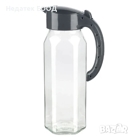 Стъклена кана с капак,  1,5 л.
