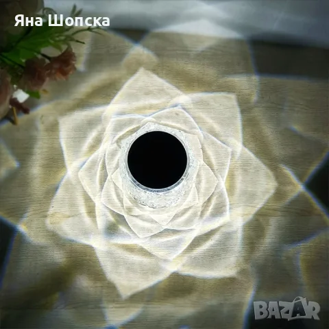 LED RGB кристална настолна лампа – 16 цвята, Touch сензор + дистанционно, снимка 2 - Лед осветление - 55802873