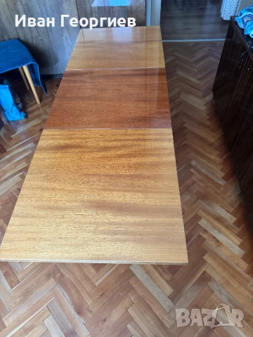 Кафява холна маса разтегателна В/Щ/Д- 54/55/110(157,5), снимка 2 - Маси - 50661392