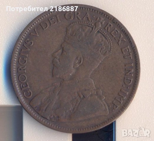 Канада цент 1917 година, снимка 2 - Нумизматика и бонистика - 38005980