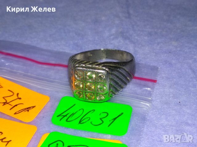 Старинен СКЪПОЦЕНЕН СРЕБЪРЕН ПРЪСТЕН ВИСОКА ПРОБА ОКСИДИРАНО СРЕБРО с ФАСЕТИРАНИ КАМЪНИ ЦИТРИН 40631, снимка 6 - Антикварни и старинни предмети - 42657094