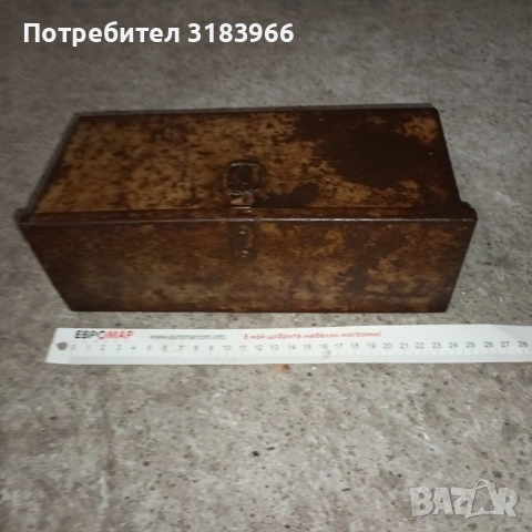 метална кутия с капак и ключалка, снимка 3 - Антикварни и старинни предмети - 54306536