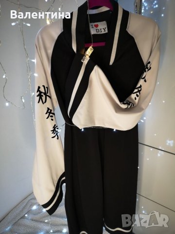 I♥️DIY Стил кимоно с цип, дълга горница, XL-XXL , снимка 5 - Палта, манта - 38799273