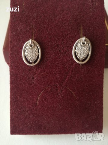 Сребърни обеци с циркони. Сребро проба 925. , снимка 3 - Обеци - 38663250