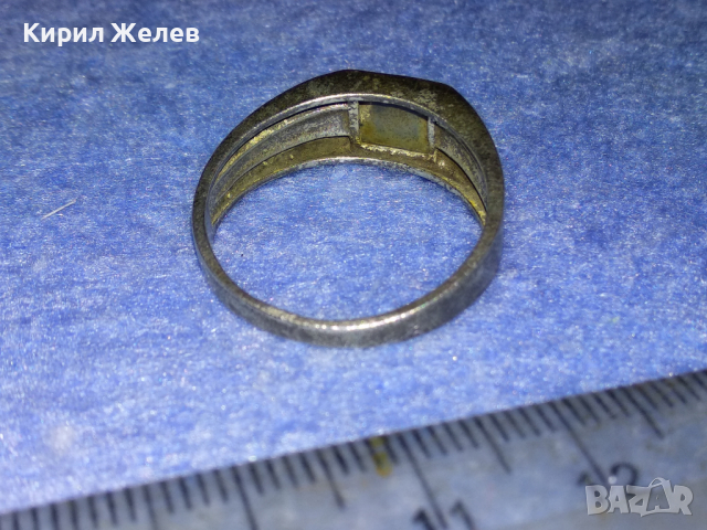 СТАРИНЕН СКЪПОЦЕНЕН СРЕБЪРЕН ПРЪСТЕН ВИСОКА ПРОБА СРЕБРО РЪЧНА РАБОТА с ШЛИФОВАН РЯДЪК ЯСПИС 43859, снимка 7 - Антикварни и старинни предмети - 44661386