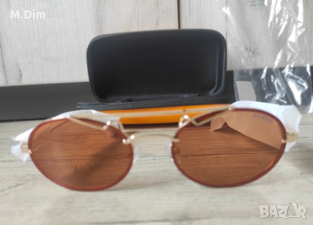 Polaroid нови поляризирани унисекс лускозни слънчеви очила златисти, снимка 1