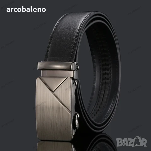Мъжки кожени колани от изкуствена кожа с метална катарама 120см, 12 модела , снимка 7 - Колани - 51058285